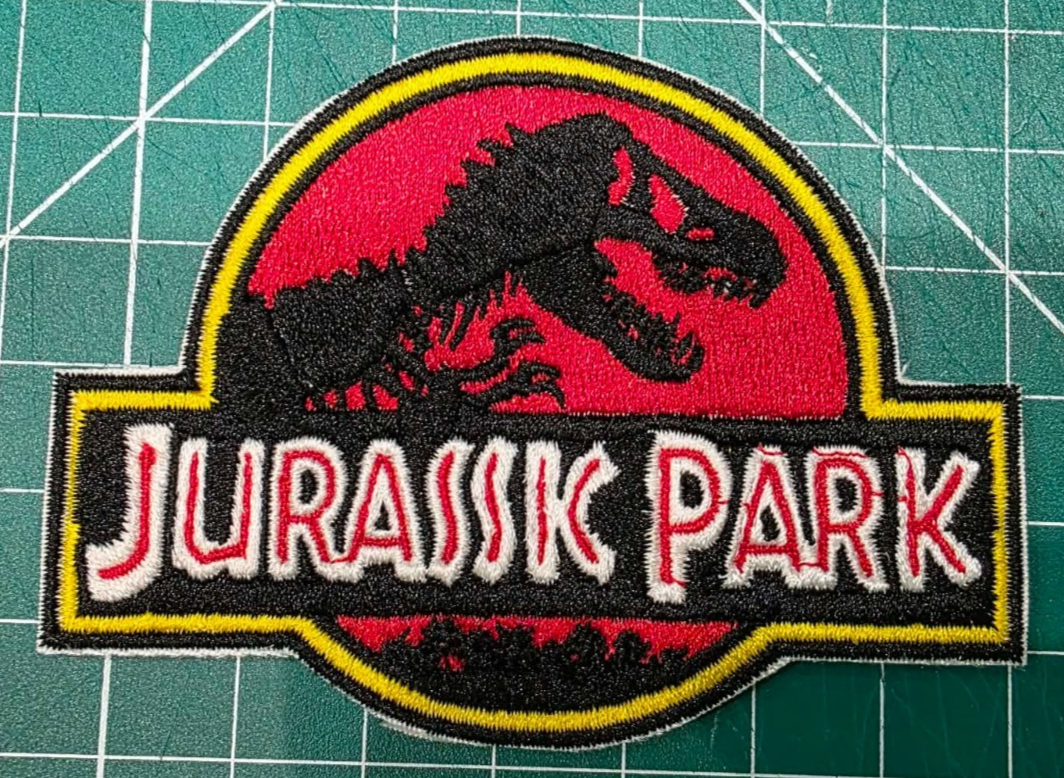 Jurassic Park  3.75" x 2.8" Iron /Sew On Embroidered Patch shoulder