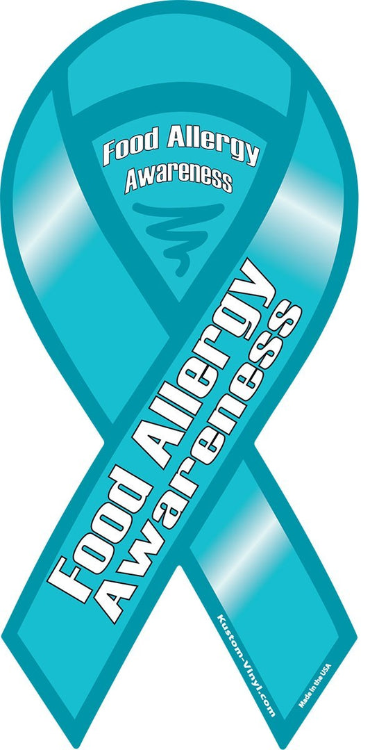 Food Allergy Awareness Prevention Ribbon Vinyl Decal Sticker Choose Size