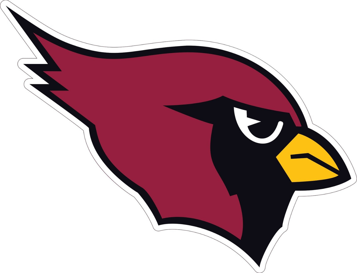 Arizona Cardinals Logo Cut Laminated Vinyl Sticker Decal NFL car window