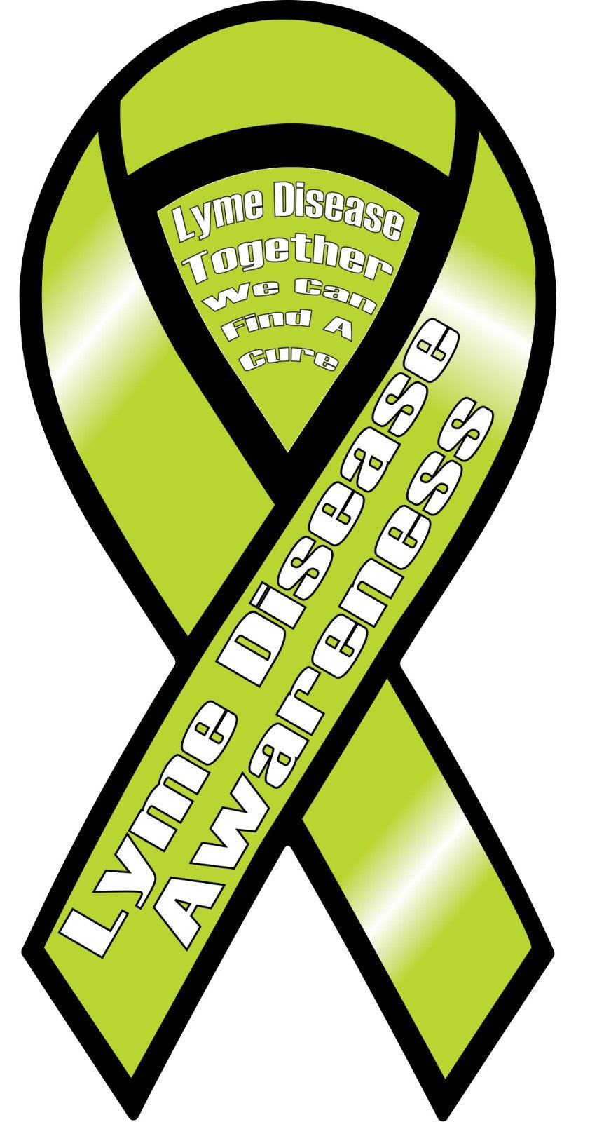Lyme Disease Awareness Prevention Ribbon Vinyl Decal Sticker Choose Size