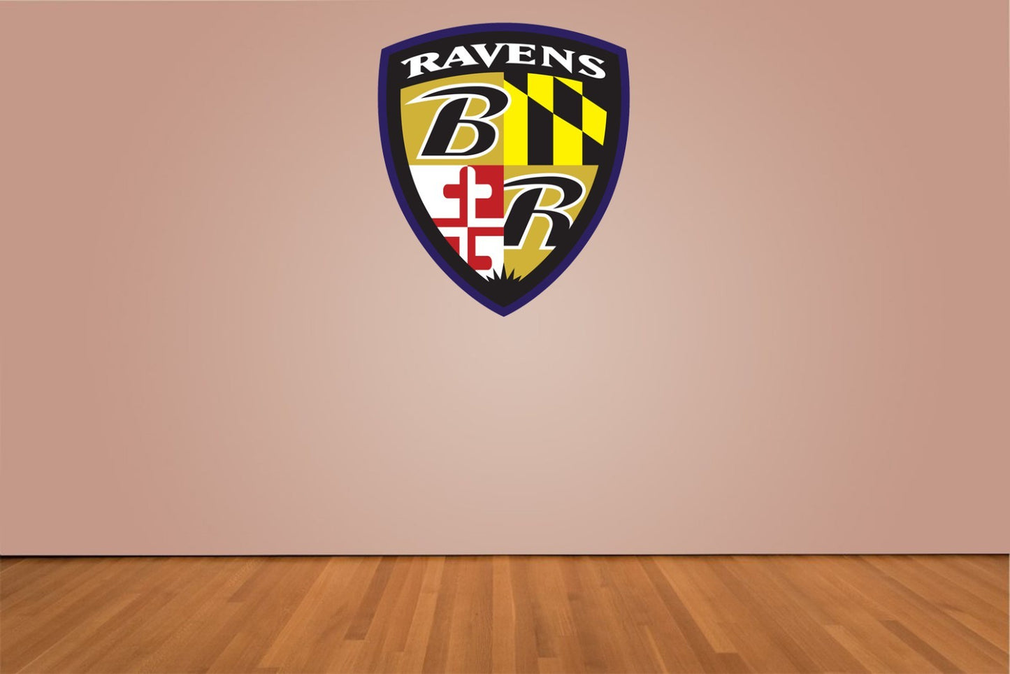 Baltimore Ravens Coat of Arms Indoor Wall Vinyl Decal Sticker 5" - 52"