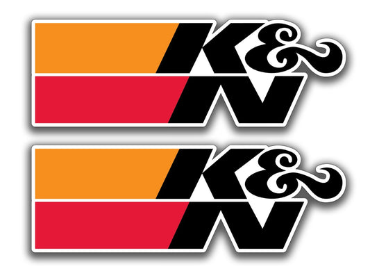 2x K&N Filters KN Logo Die Cut Laminated Vinyl Decal Sticker Choose Sizes racing