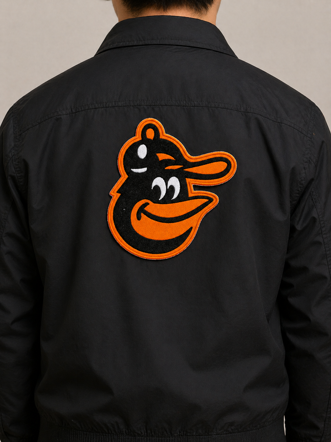 Baltimore Orioles logo MLB 12" x 11.3" Iron On Embroidered Patch jacket back