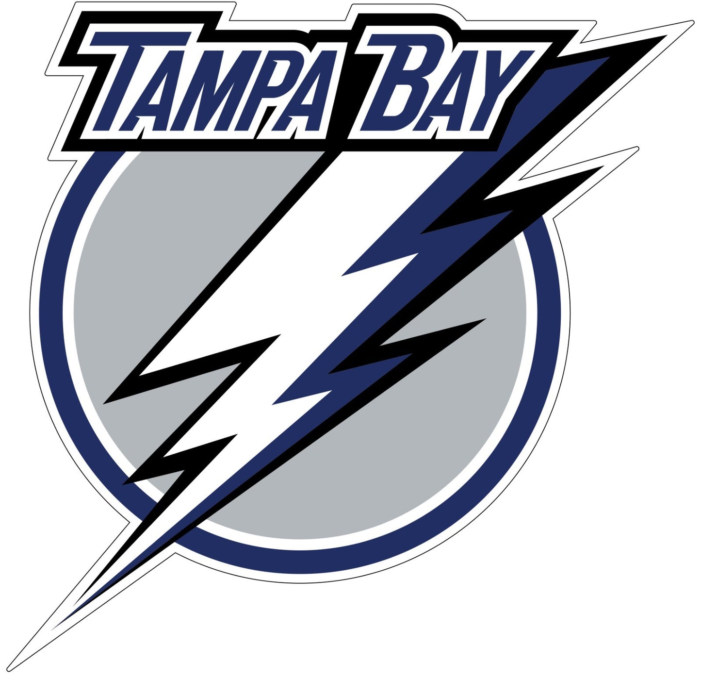 Tampa Bay Lightning Logo - Die Cut Laminated Vinyl Sticker Decal NHL car window