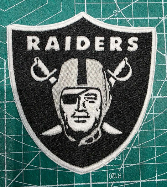 Las Vegas Raiders 7" Iron Sew On Embroidered Patch Football Logo NFL shoulder
