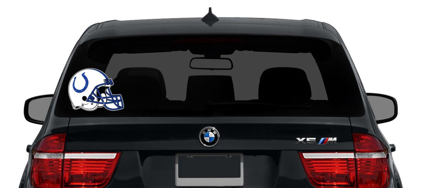 Indianapolis Colts Blue Logo Cut Laminated Vinyl Sticker Decal NFL car window