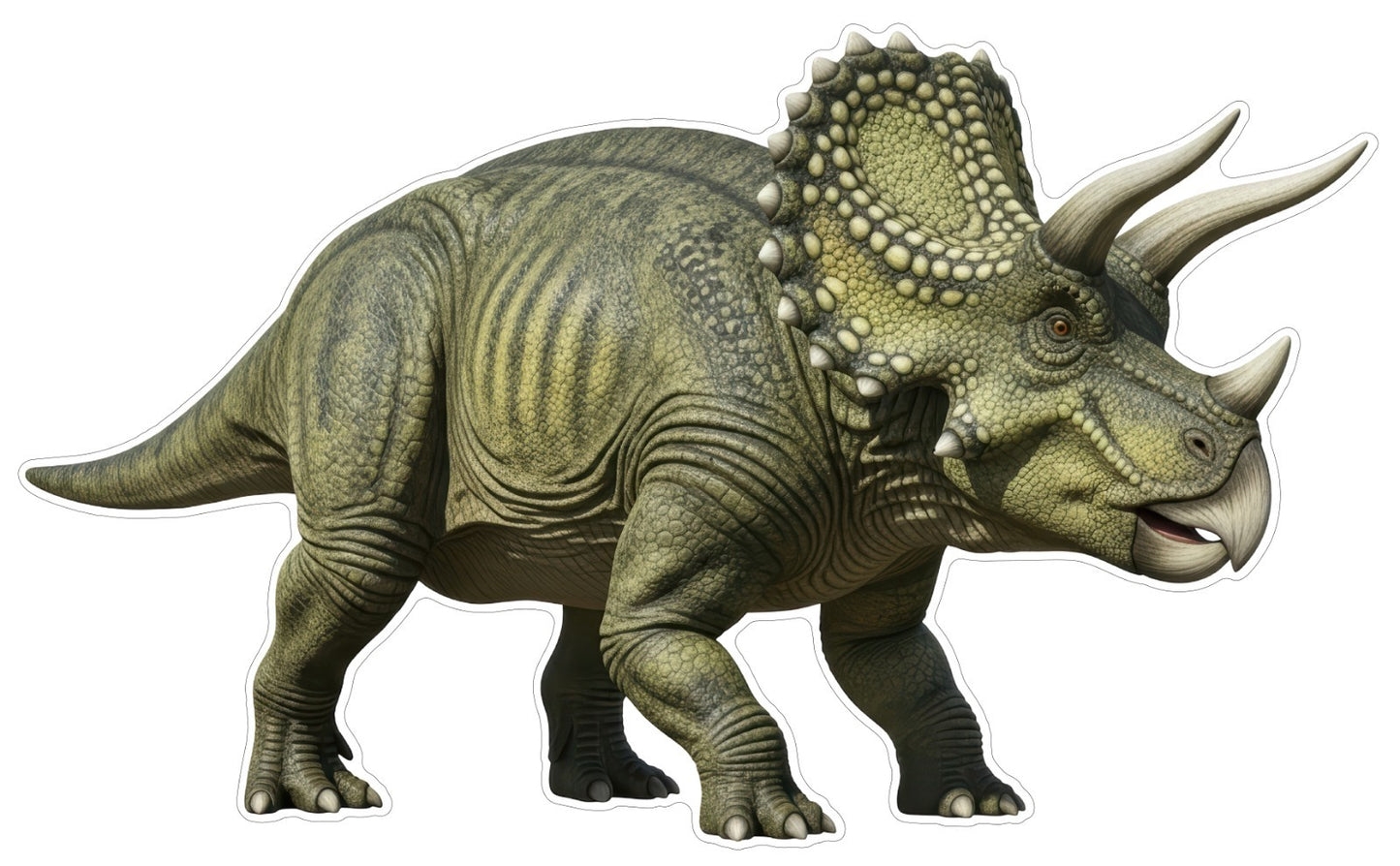 Triceratops Indoor Wall Vinyl Decal Sticker 5 - 84" Kids Room Decor Dinosaur