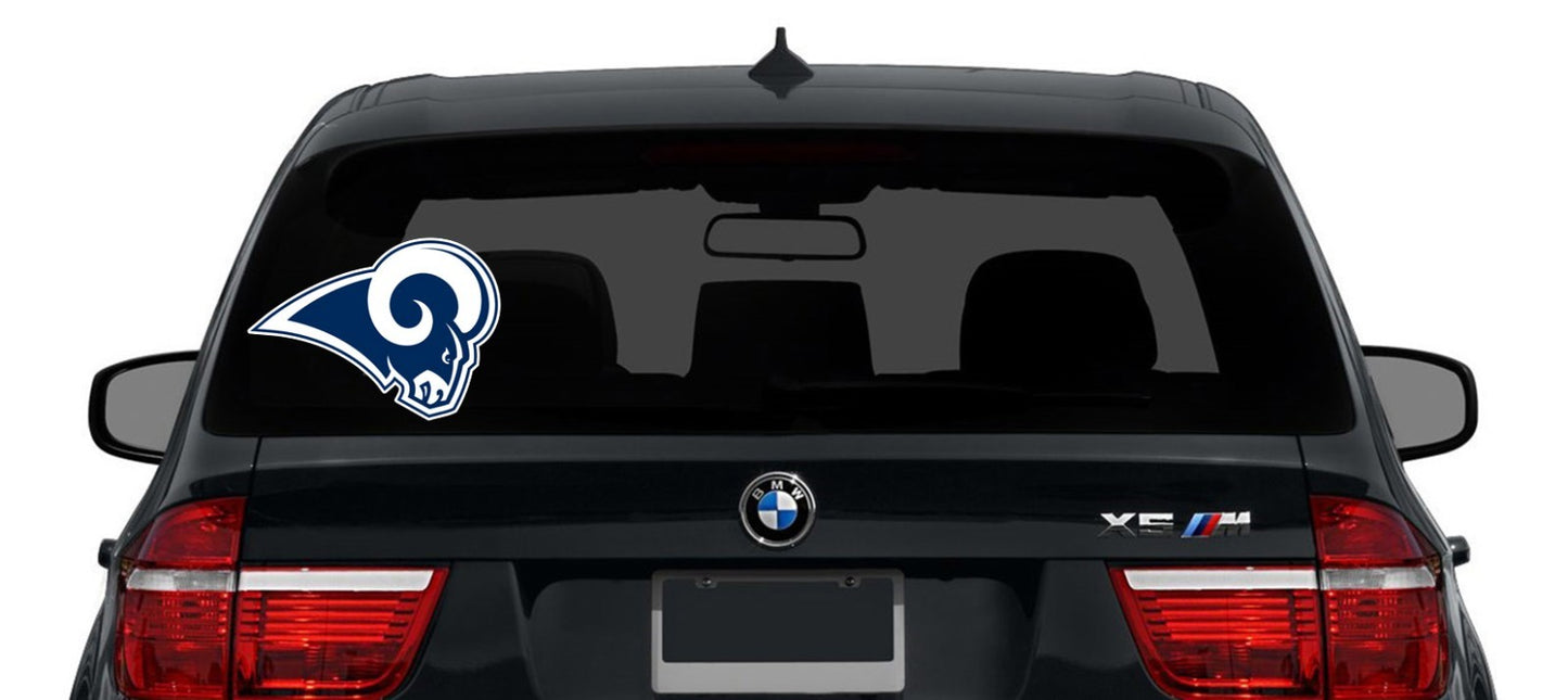 Los Angeles LA Rams Logo - Die Cut Laminated Vinyl Sticker Decal NFL car window