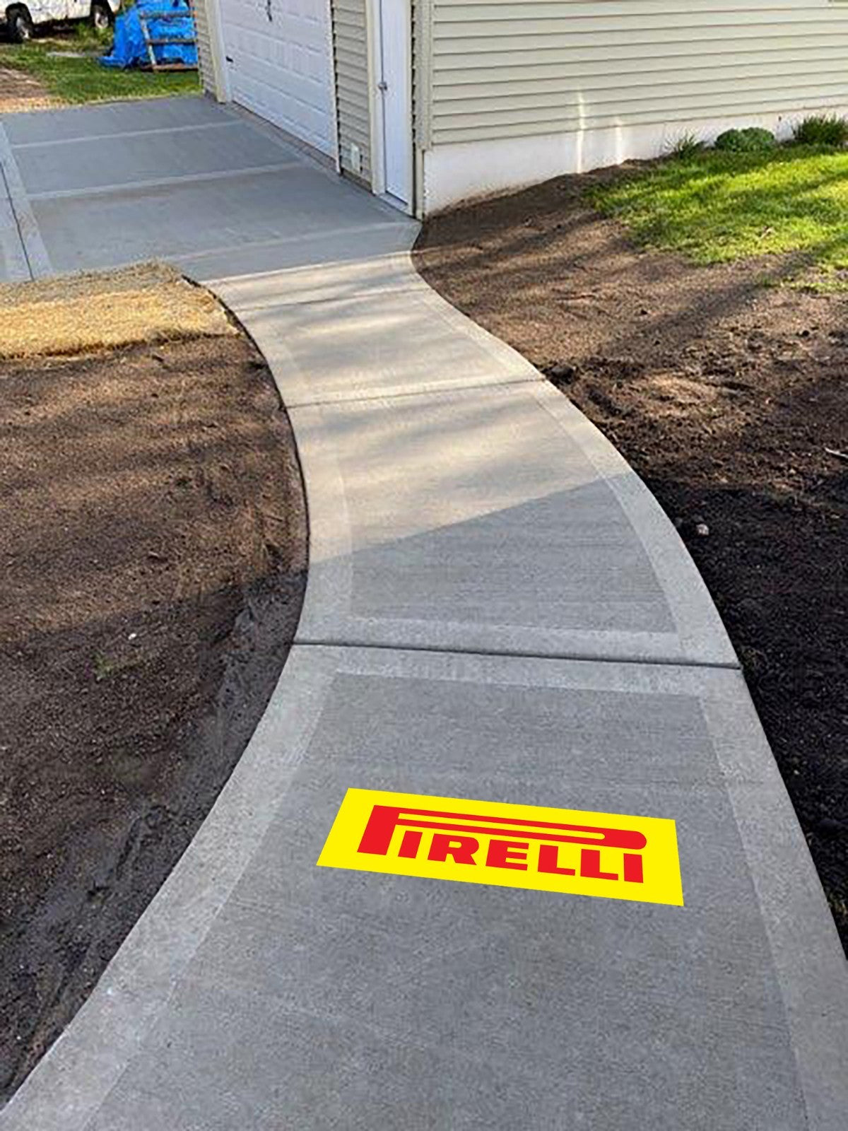 Pirelli Tires Company logo Floor Vinyl Decal Sticker 5"-52" carpet concrete