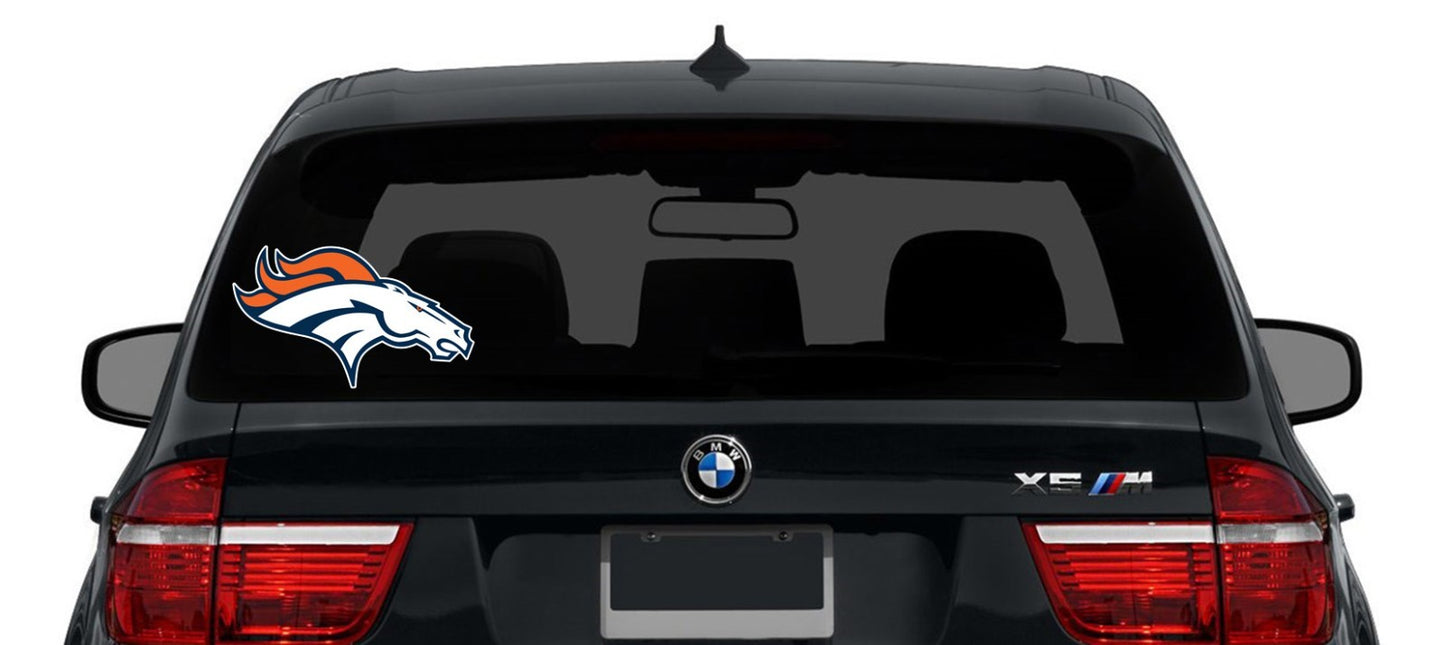 Denver Broncos Logo - Die Cut Laminated Vinyl Sticker Decal NFL car window