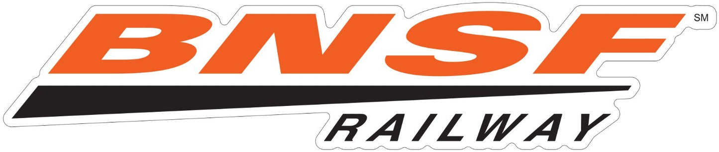Burlington Northern Santa Fe Railway BNSF Die Cut Laminated Vinyl Sticker Decal