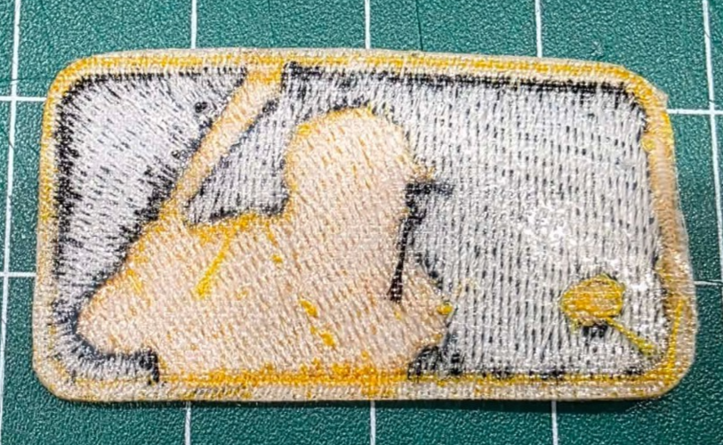 Gold MLB Logo Embroidered Iron On Baseball Patch 1-1/4" x 2-1/4" for Shirt Hat