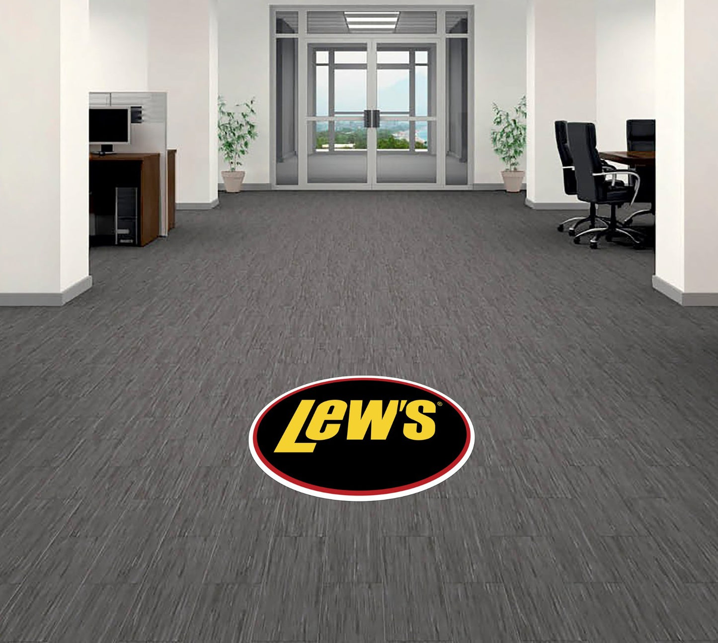 Lew's Professional Carpet Graphic Decal Sticker for Fishing Bass Boats Floor