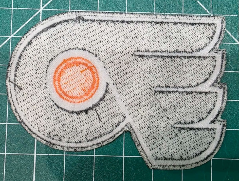 Philadelphia Flyers logo nhl 3.75" x 2.6" Iron On Embroidered Patch shoulder