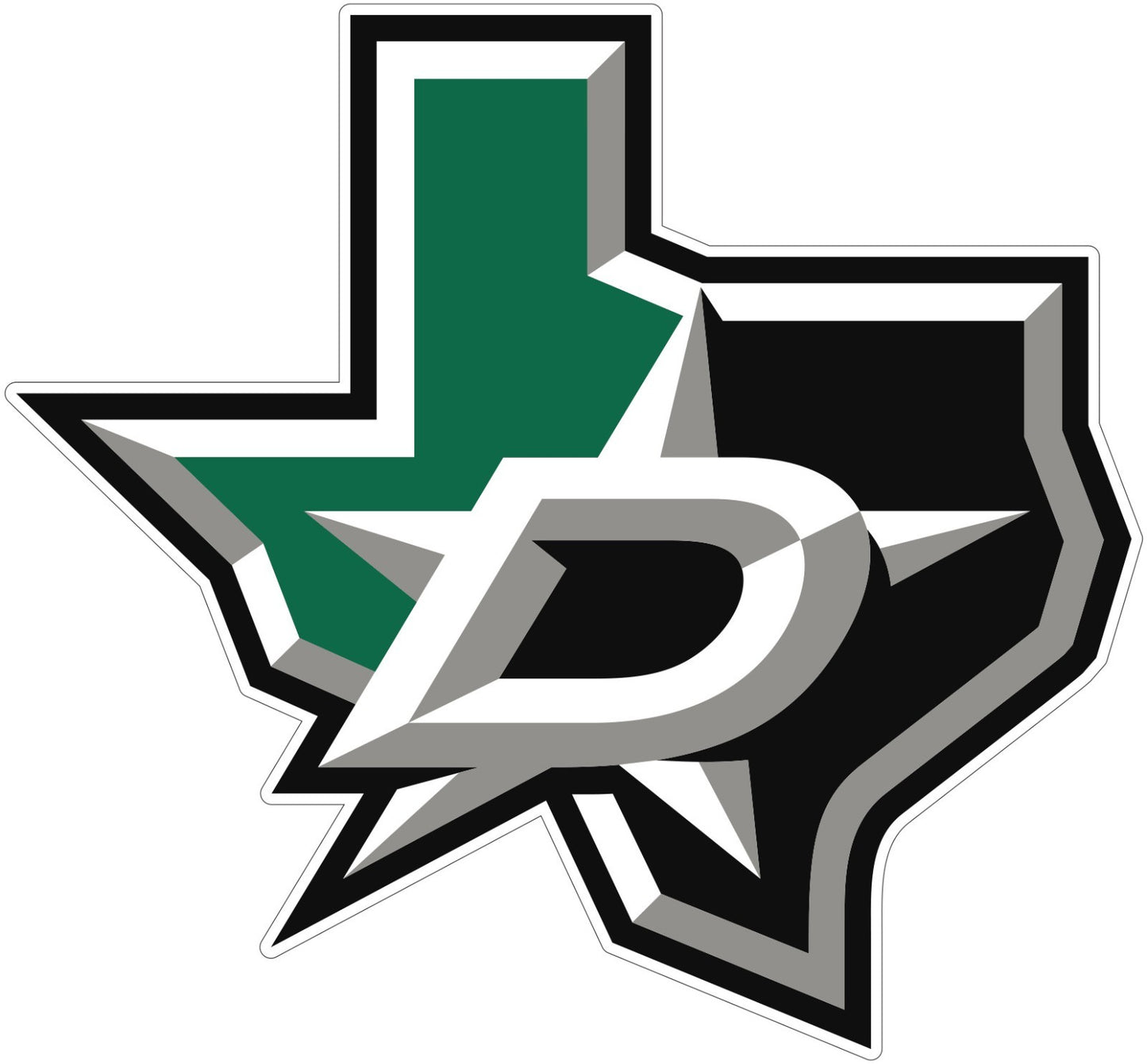 Dallas Stars Logo - Die Cut Laminated Vinyl Sticker Decal NHL car window