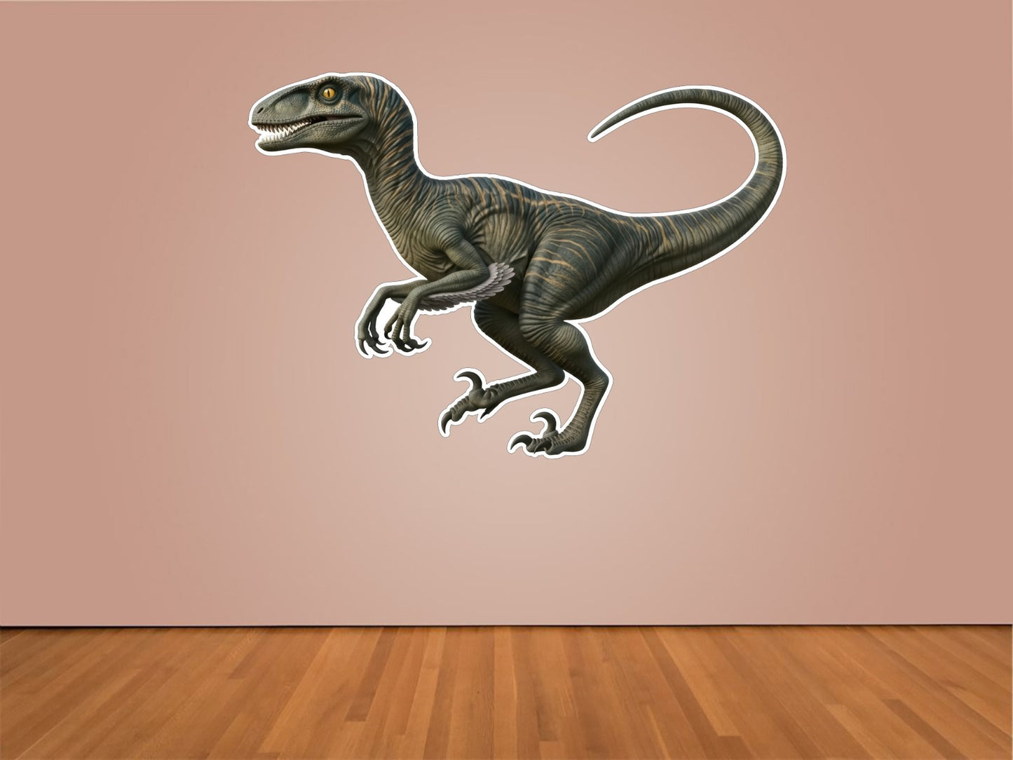 Velociraptor Indoor Wall Vinyl Decal Sticker 5 - 84" Kids Room Decor Dinosaur