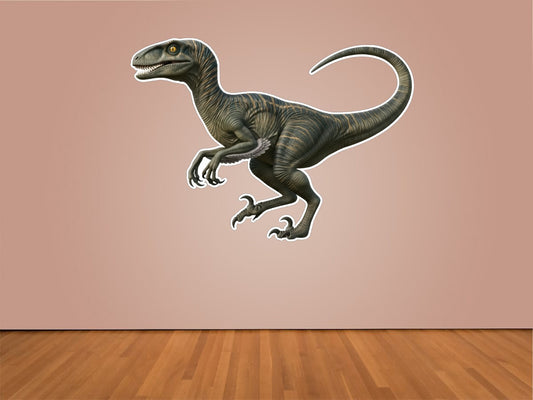 Velociraptor Indoor Wall Vinyl Decal Sticker 5 - 84" Kids Room Decor Dinosaur