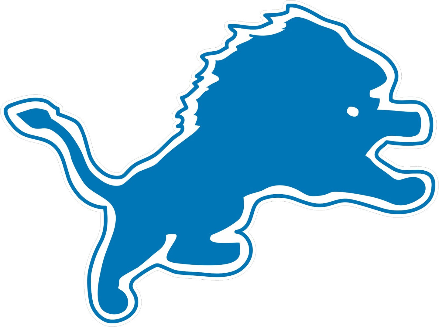 Detroit Lions Retro 1960's Logo Cut Laminated Vinyl Sticker Decal NFL car window