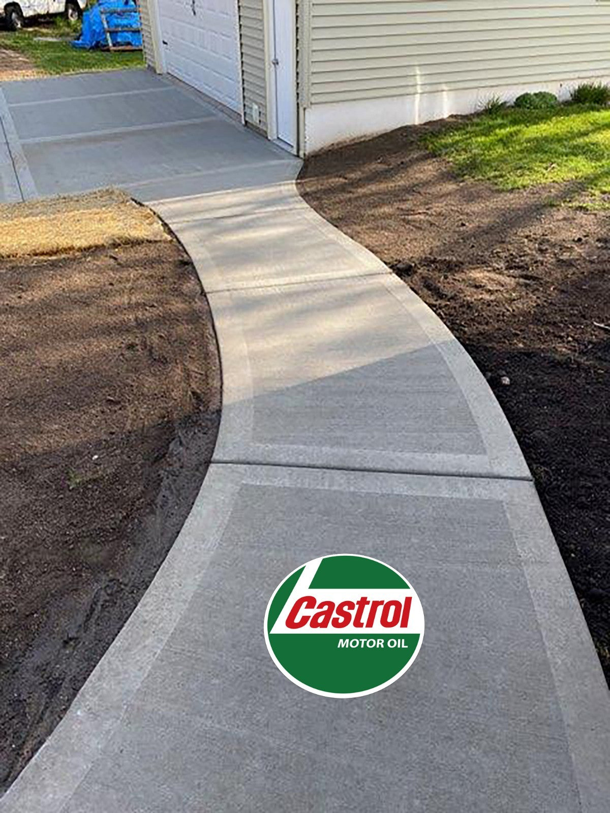 Castrol Motor Oil Company Floor Vinyl Decal Sticker 5"-52" carpet concrete