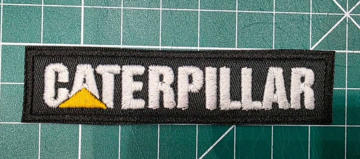 Caterpillar Iron On Sew Embroidered Patch  12" x 2.8" Jacket Back