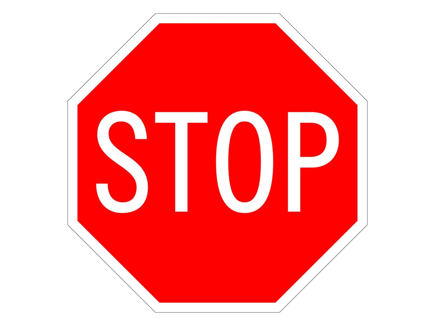 Stop Sign Indoor Wall Vinyl Decal Sticker 5" - 34"