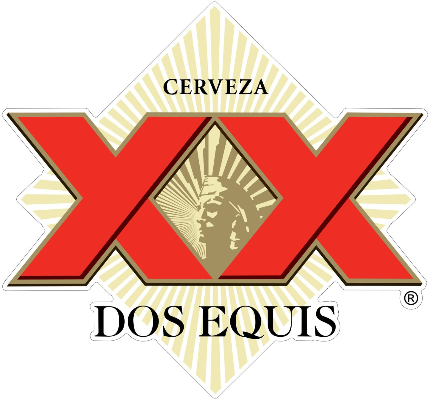 Dos Equis XX Beer Logo Indoor Wall Vinyl Decal Sticker 5" - 52"