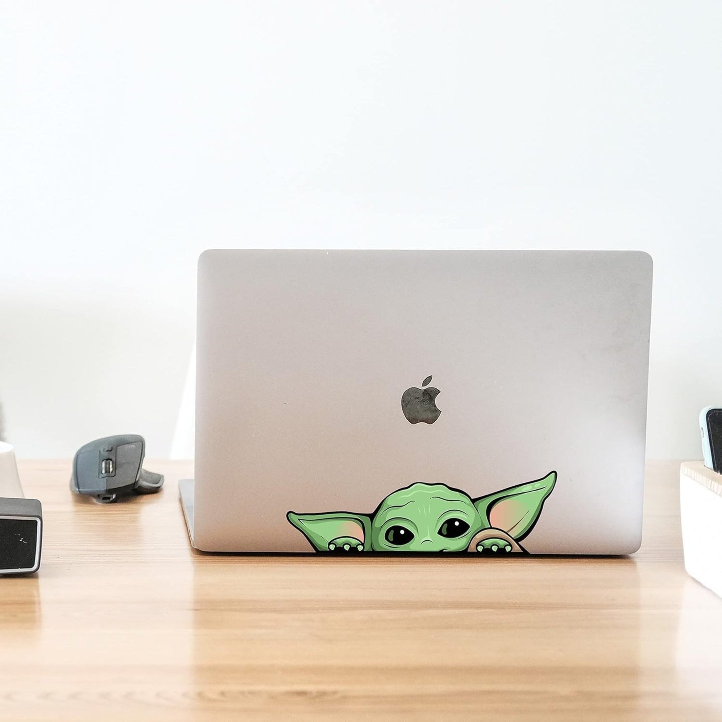 Pair of 12" Wide Peeking Baby Yoda Stickers – Vinyl Decal sticker – Outdoor Use