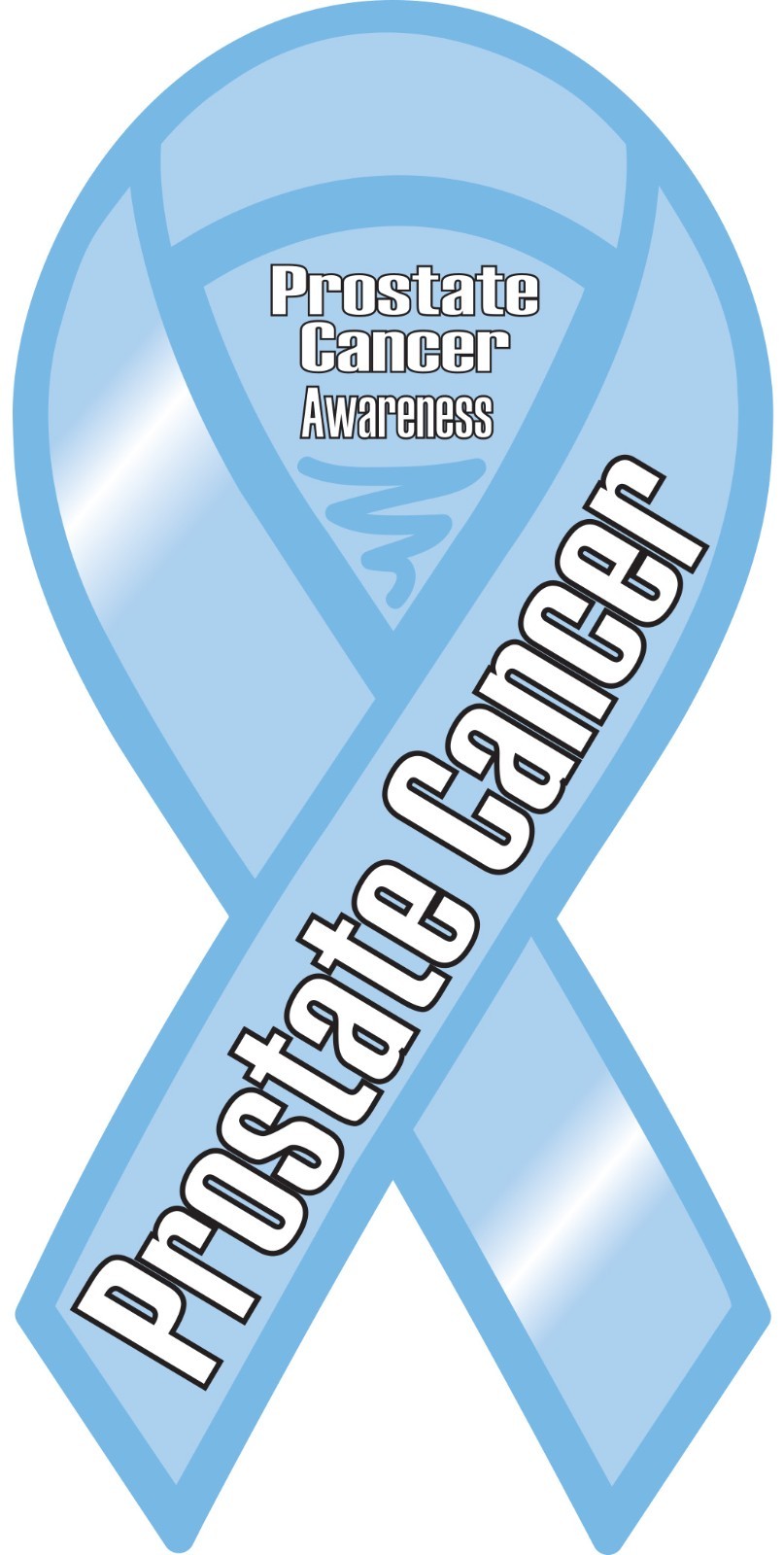 Prostate Cancer Awareness Ribbon Vinyl Decal Sticker Choose Size Fine A Cure