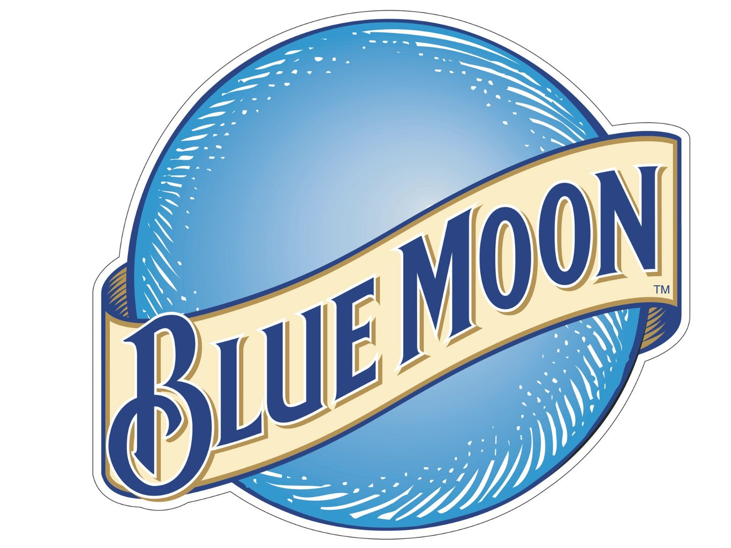 Blue Moon Beer Logo Indoor Wall Vinyl Decal Sticker 5" - 52"