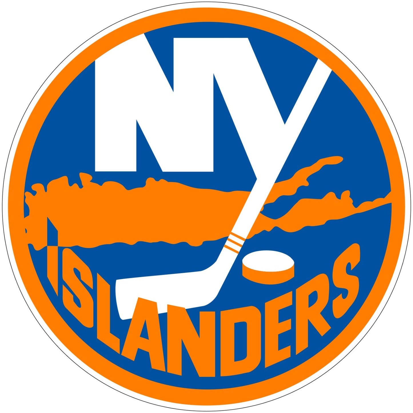 New York Islanders Logo - Die Cut Laminated Vinyl Sticker Decal NHL car window