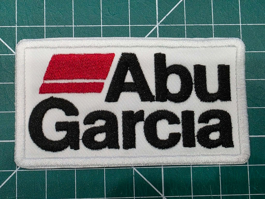 Abu Garcia Fishing Rods and Reels Embroidered Iron-on Patch 4" x 2.1"
