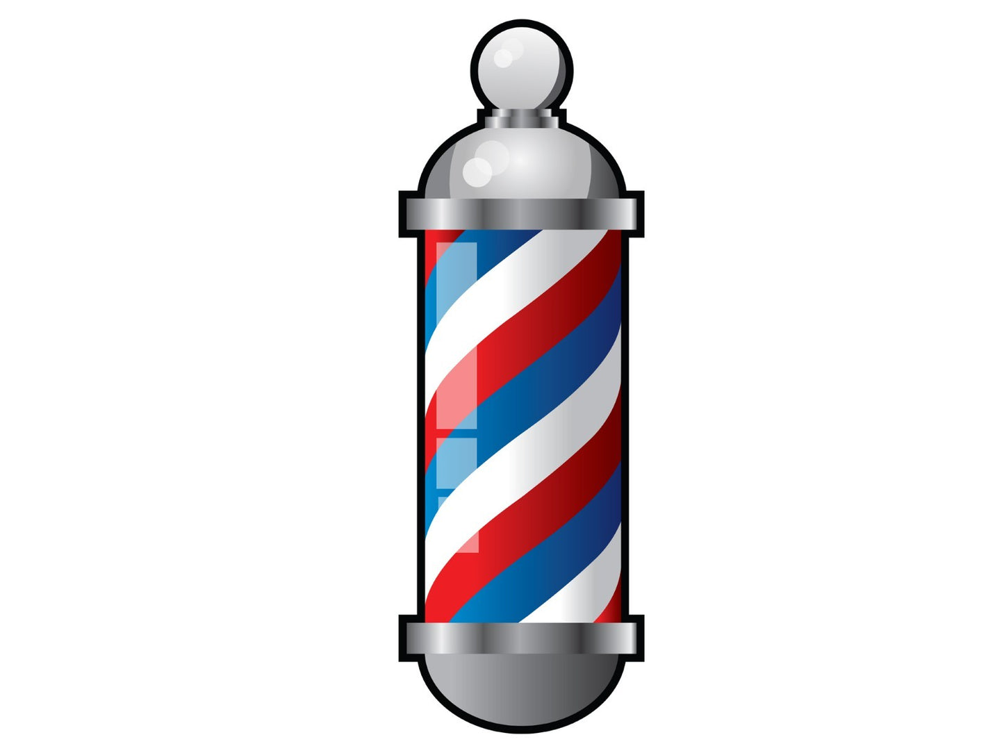 Barber Pole Indoor Wall Vinyl Decal Sticker 5"-52"