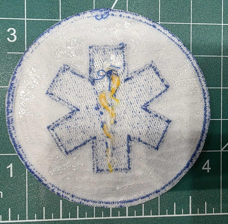 3" PARAMEDIC UNIFORM PATCH Star of Life EMT/EMS embroidered iron-on BLUE