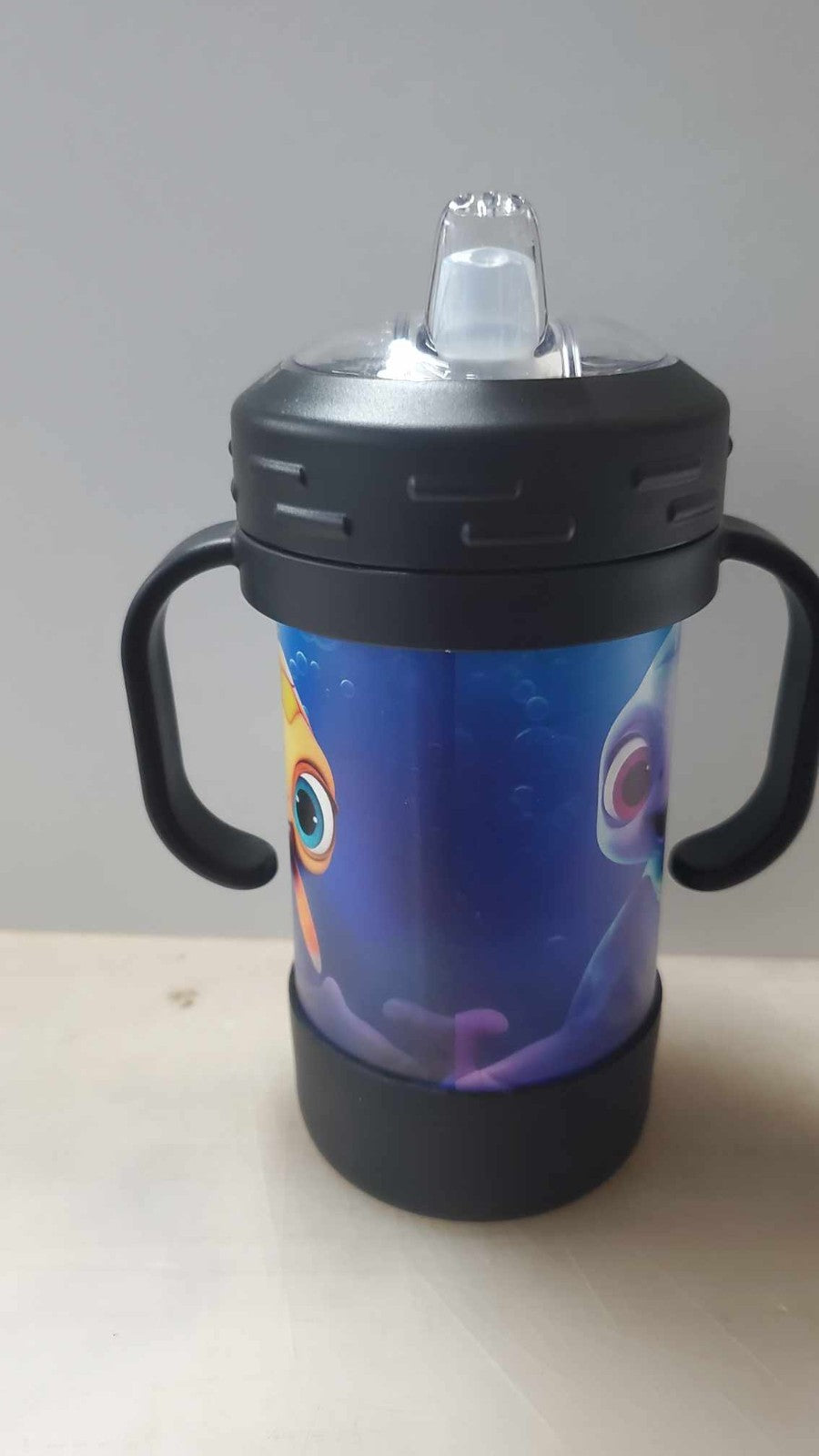 Sea Turtles Themed Kids 10 oz Insulated Sippy Cup Cute With Removable Handles