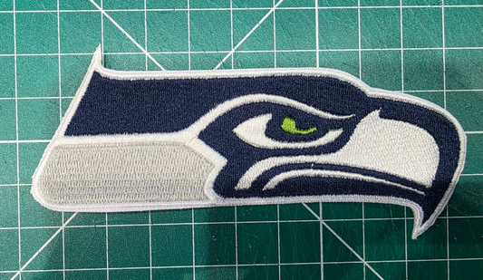 Seattle Seahawks 5" x 2.2" Iron /Sew On Embroidered Football Logo NFL