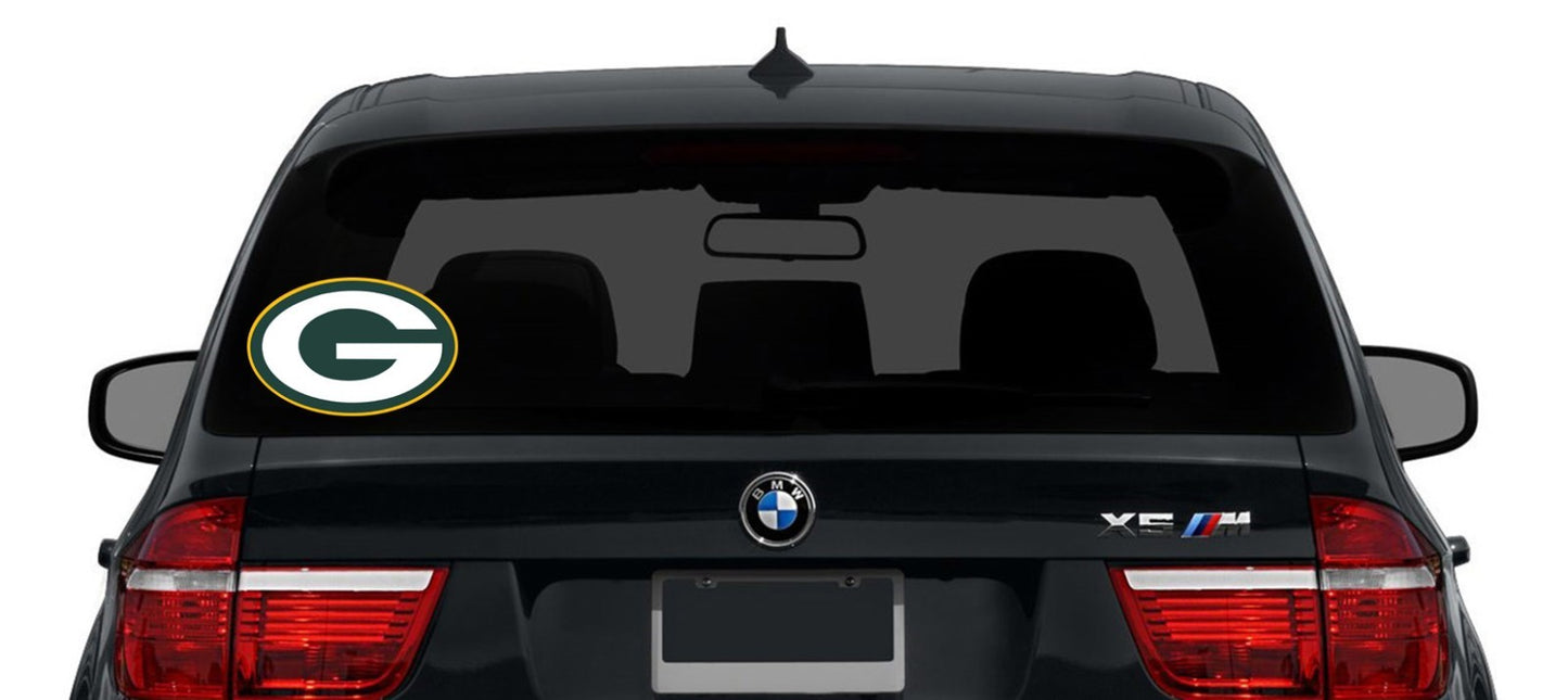 Green Bay Packers Logo - Die Cut Laminated Vinyl Sticker Decal - NFL car window