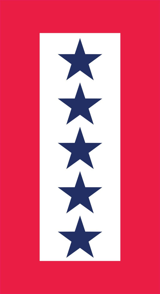 Five Blue Star Mother's Service Flag Vinyl Decal Sticker Size Military Service