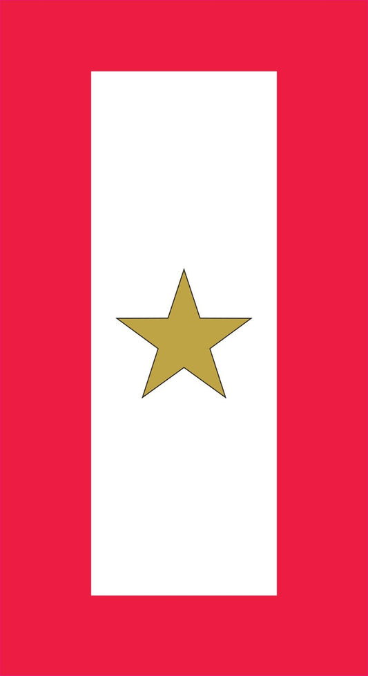 One Gold Star Service Flag Vinyl Decal Sticker Size Mother's Military Service