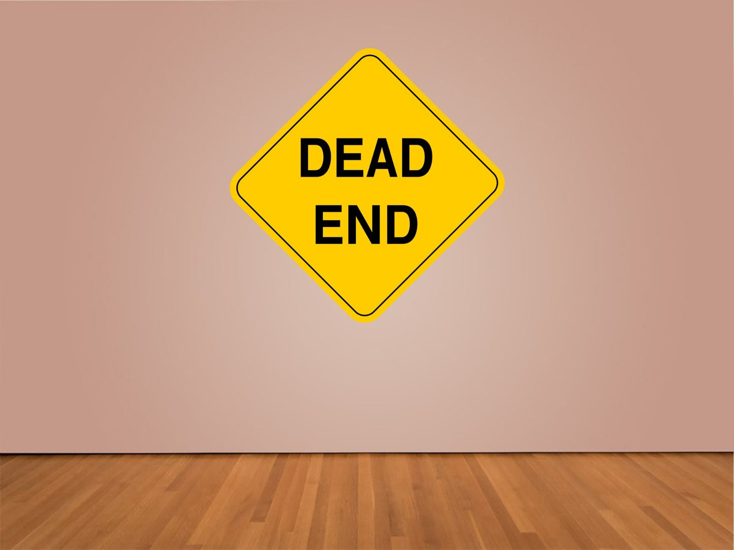 Dead End Sign Indoor Wall Vinyl Decal Sticker 5" - 34" kids decor