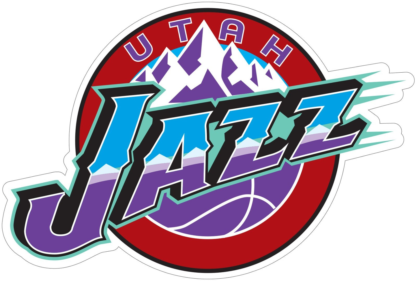 Utah Jazz Logo Die Cut Laminated Vinyl Sticker Decal NBA car window