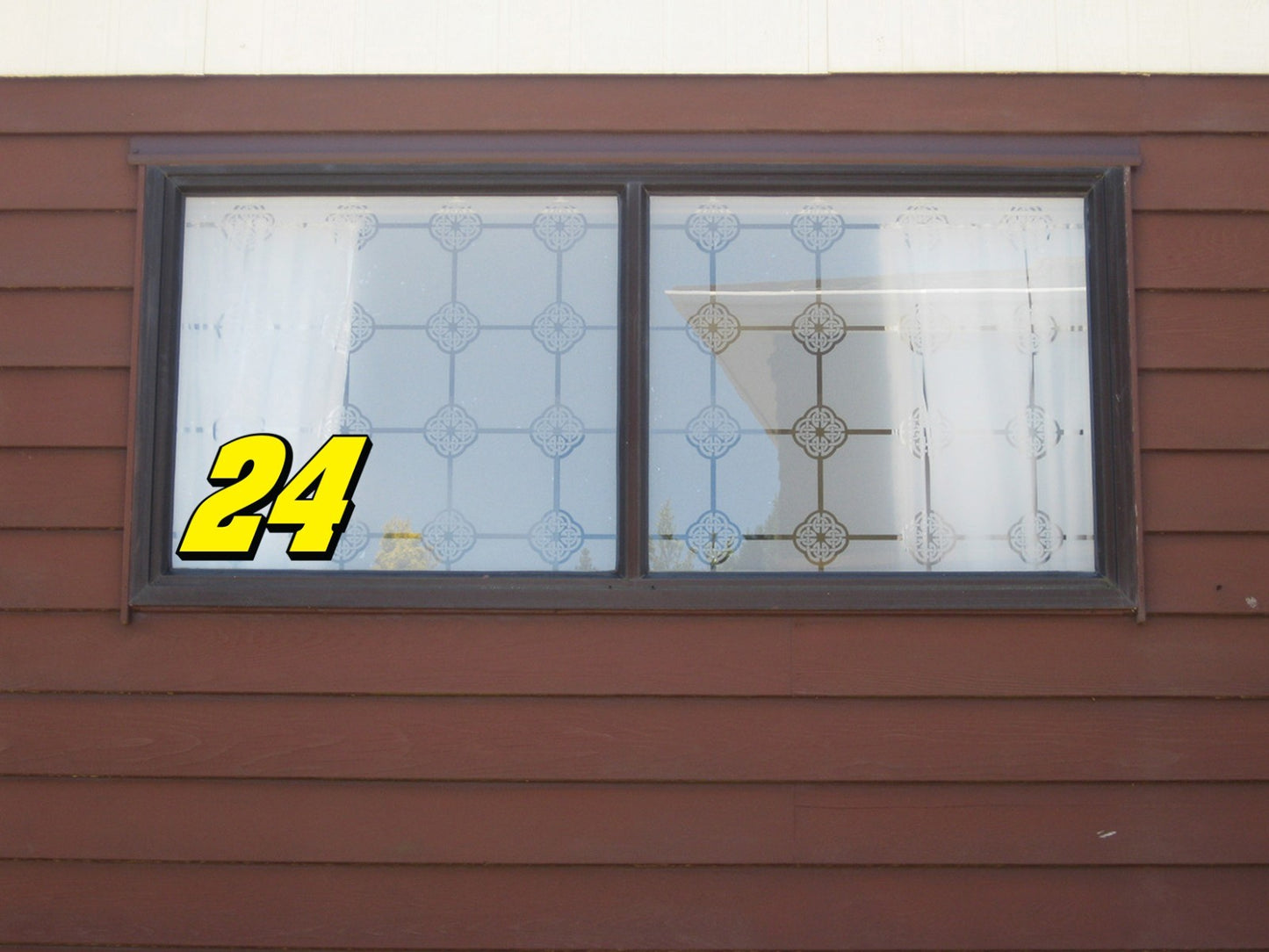 #24 Racing Die Cut Laminated Vinyl Sticker Decal - car door window JEFF GORDON