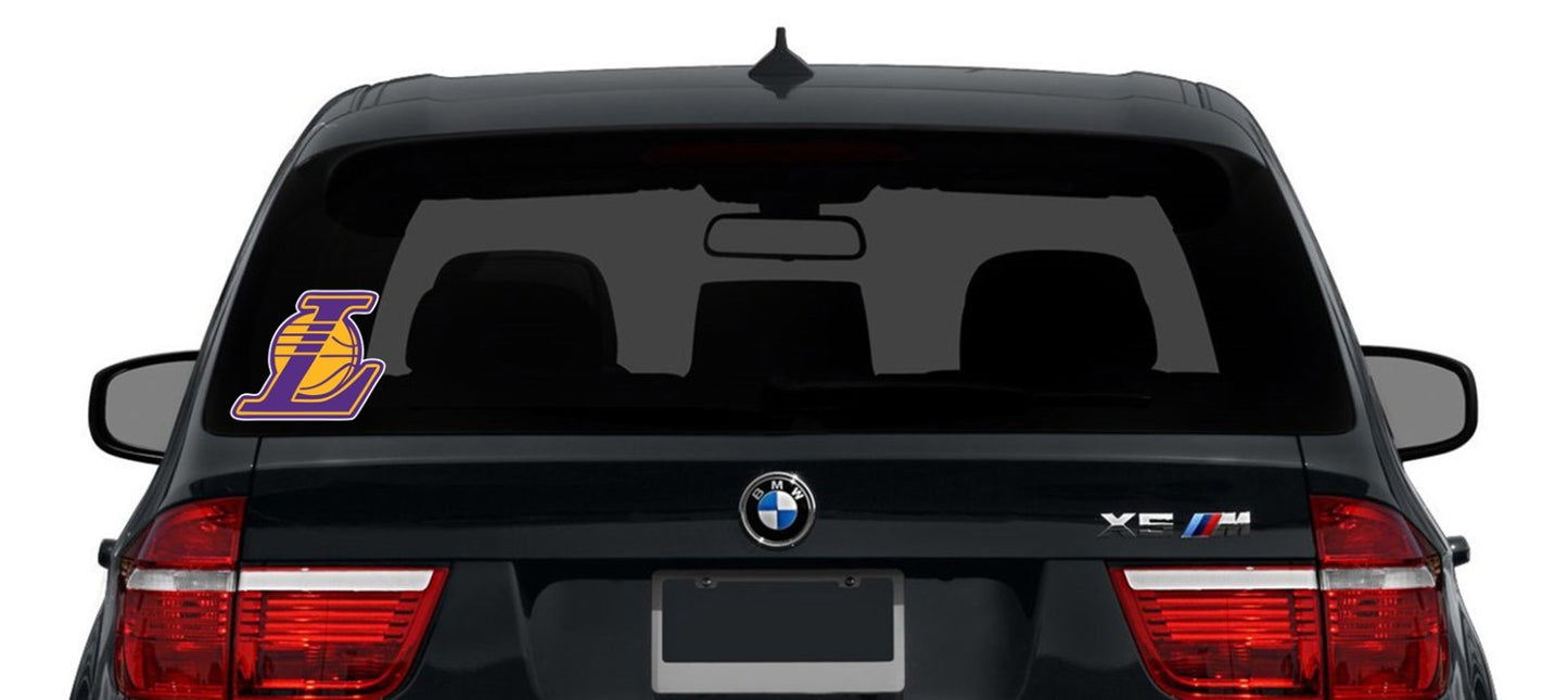 Los Angeles Lakers LA Logo -Die Cut Laminated Vinyl Sticker Decal NBA car window