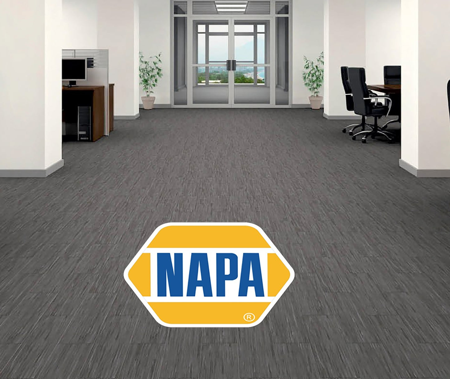 NAPA Floor Carpet Graphic Decal Sticker - Indoor or Outdoor Sidewalk 4"-52"