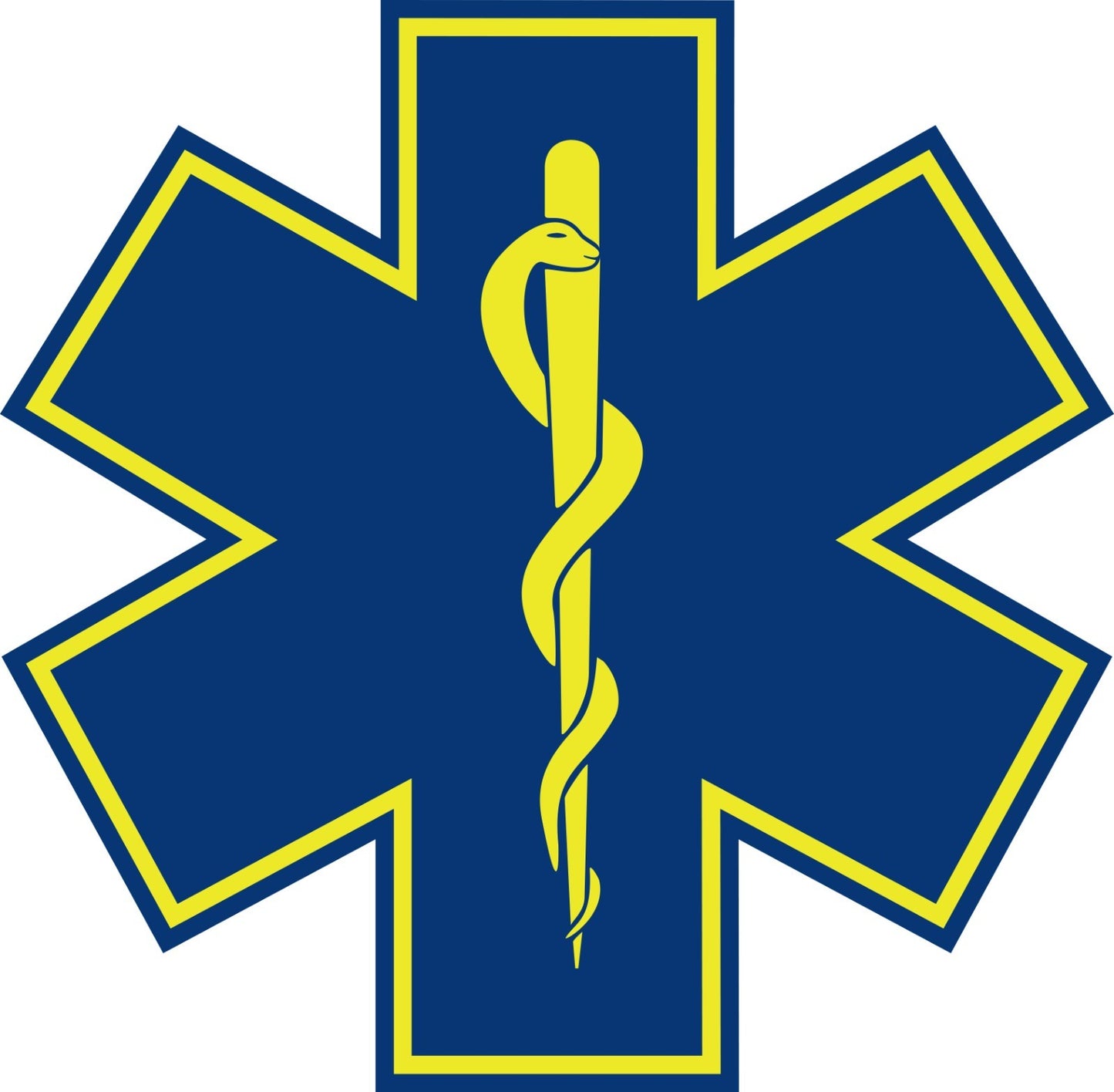 5 inch STAR OF LIFE Vinyl Bumper Sticker | Car Window Decal | EMT Paramedic USA