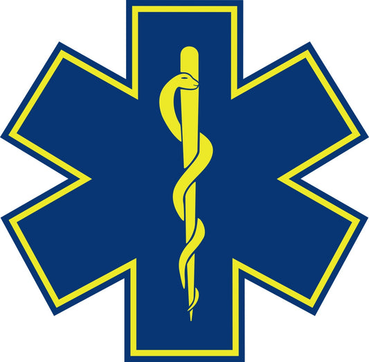 5 inch STAR OF LIFE Vinyl Bumper Sticker | Car Window Decal | EMT Paramedic USA