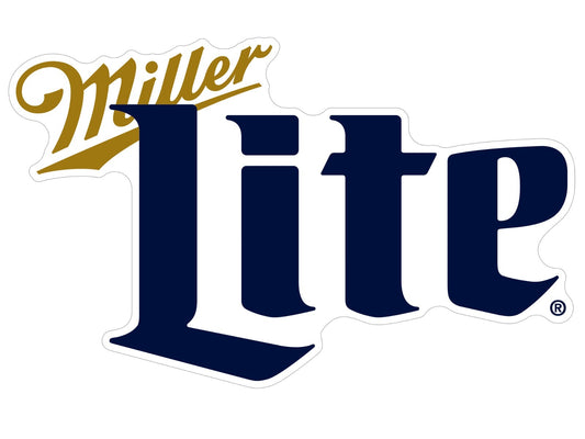 Miller Lite Beer Logo Die Cut Laminated Vinyl Decal Sticker | Choose Sizes