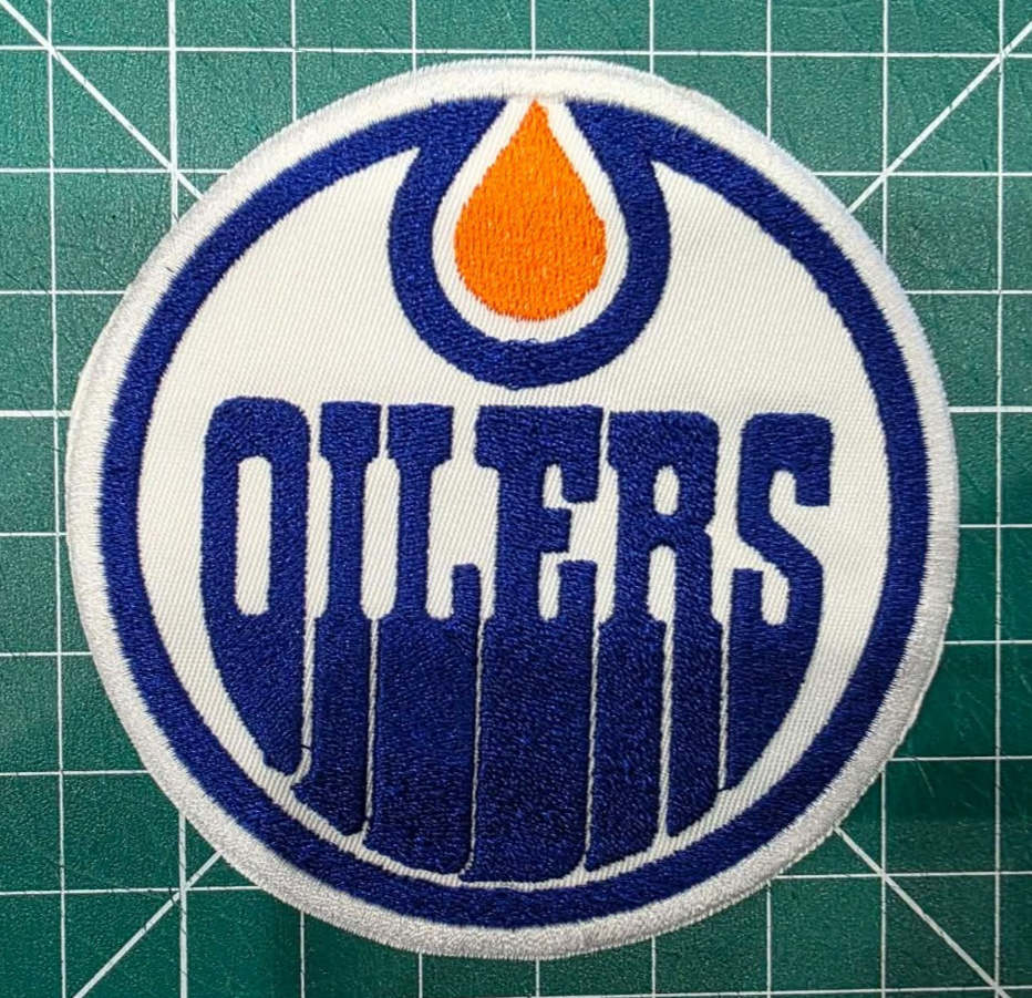 Edmonton Oilers logo nhl 3.75" Iron On Embroidered Patch shoulder
