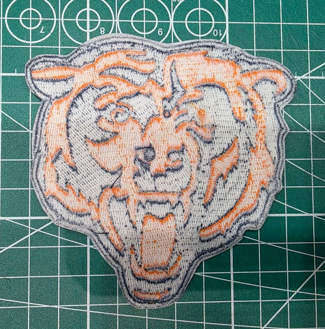 Chicago Bears 7" Iron /Sew On Embroidered Football Logo NFL