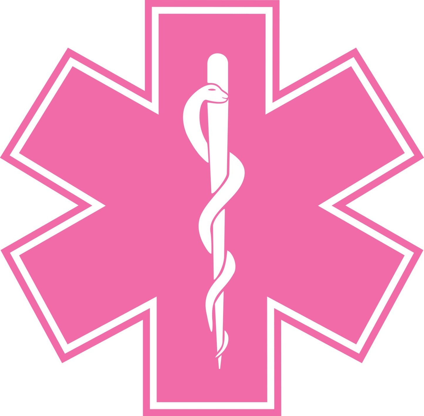 5 inch STAR OF LIFE Vinyl Bumper Sticker | Car Window Decal | EMT Paramedic USA