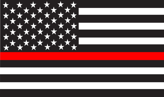 5" Thin Red Line Firefighter Lives Matter American Flag Vinyl Decal Sticker